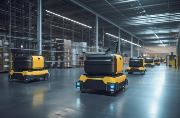 AGV群在零下倉庫 AGV群在零下倉庫